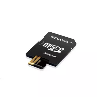 ADATA MicroSDXC karta 64GB Premier Pro UHS-I V30S (R: 100/W: 80 MB/s) + SD adaptér
