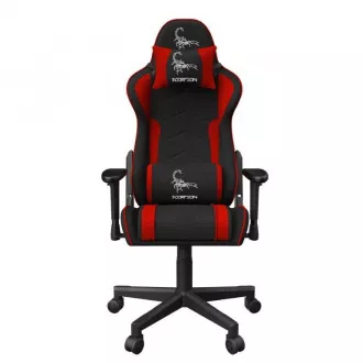 GEMBIRD Gaming chair / herné kreslo SCORPION 01, čierna/červená, sitovina
