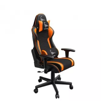 GEMBIRD Gaming chair / herné kreslo SCORPION 04, čierna sitovina, oranžová koža