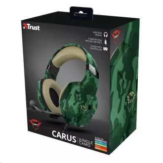 TRUST slúchadlá GXT 323C Carus Gaming Headset, jungle camo