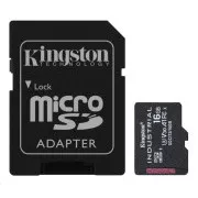 Kingston 16GB microSDHC Industrial C10 A1 pSLC Card + SD Adapter