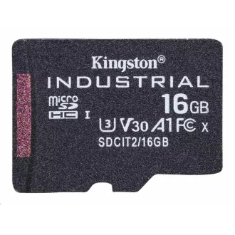 Kingston 16GB microSDHC Industrial C10 A1 pSLC Card Single Pack Kingston 16GB microSDHC Industrial C10 A1 pSLC Card Single Pack