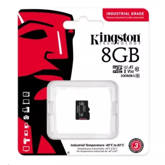 Kingston 8GB microSDHC Industrial C10 A1 pSLC Card Single Pack
