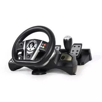 GEMBIRD Volant + pedále STR-M-01, PC/PS3/PS4/SWITCH GEMBIRD Volant + pedále STR-M-01, PC/PS3/PS4/SWITCH