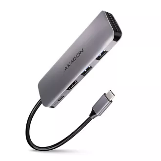 AXAGON HMC-5, USB 3.2 Gen 1 húb, porty 2x USB-A, HDMI, SD/microSD slot, PD 100W, kábel USB-C 20cm AXAGON HMC-5, USB 3.2 Gen 1 húb, porty 2x USB-A, HDMI, SD/microSD slot, PD 100W, kábel USB-C 20cm