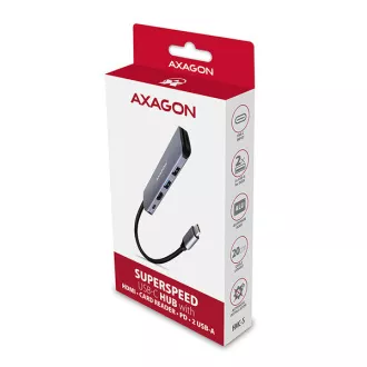 AXAGON HMC-5, USB 3.2 Gen 1 húb, porty 2x USB-A, HDMI, SD/microSD slot, PD 100W, kábel USB-C 20cm AXAGON HMC-5, USB 3.2 Gen 1 húb, porty 2x USB-A, HDMI, SD/microSD slot, PD 100W, kábel USB-C 20cm