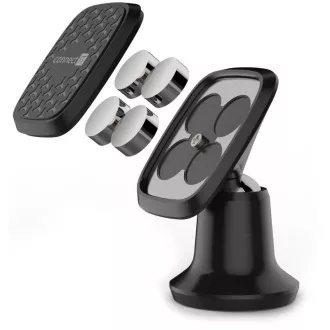 CONNECT IT univerzálny magnetický držiak do auta InCarz 4Ultra, 4 magnety, čierna