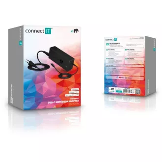 CONNECT IT univerzálny notebookový adaptér MacPower, USB-C, PD 65 W