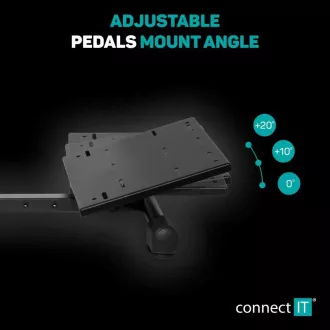 CONNECT IT držiak na herný volant TitanFrame, radiacu páku a pedále, čierna