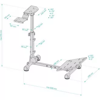 CONNECT IT držiak na herný volant TitanFrame, radiacu páku a pedále, čierna