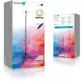 CONNECT IT Selfie12Ring kruhové 12" LED svetlo + statív 2, 1 m