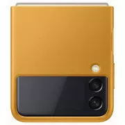 Samsung kožený zadný kryt EF-VF711LYE pre Galaxy Z Flip3, žltá