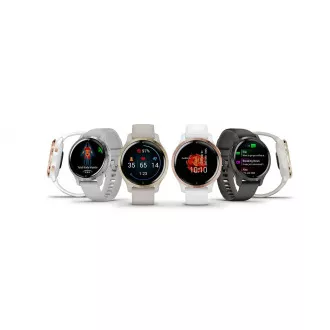 Garmin GPS športové hodinky Venu® 2S Rose Gold/White Leather Band