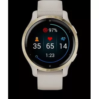 Garmin GPS športové hodinky Venu® 2S Rose Gold/White Leather Band