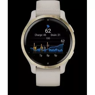 Garmin GPS športové hodinky Venu® 2S Rose Gold/White Leather Band