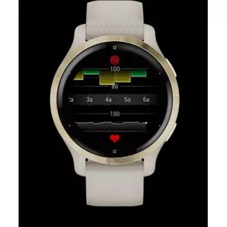 Garmin GPS športové hodinky Venu® 2S Rose Gold/White Leather Band