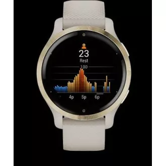 Garmin GPS športové hodinky Venu® 2S Rose Gold/White Leather Band