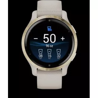 Garmin GPS športové hodinky Venu® 2S Rose Gold/White Leather Band