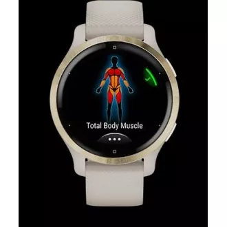 Garmin GPS športové hodinky Venu® 2S Rose Gold/White Leather Band