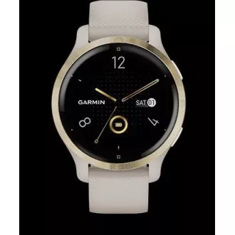 Garmin GPS športové hodinky Venu® 2S Rose Gold/White Leather Band