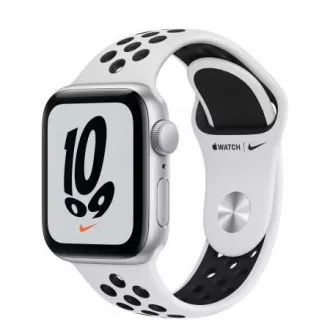 APPLE Watch Nike SE GPS, 40mm Silver Alum. Case with Pure Platinum/Black Nike Šport Band - Regular