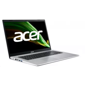 ACER NTB Aspire 3 (A317-53-399W) - i3-1115G4, 17.3" HD LCD, 8GB, 256GB SSD, UHD Graphics, W11H, Strieborná