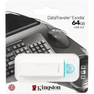 Kingston 64GB USB3.2 Gen 1 DataTraveler Exodia (White + Teal) Kingston 64GB USB3.2 Gen 1 DataTraveler Exodia (White + Teal)