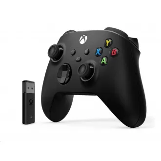 Xbox Wireless Controller čierny + Xbox Adaptér pre Windows 10