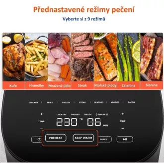 Cosori L501 PRO 4.7L - teplovzdušná fritéza + 5x špíz a gril. rošt