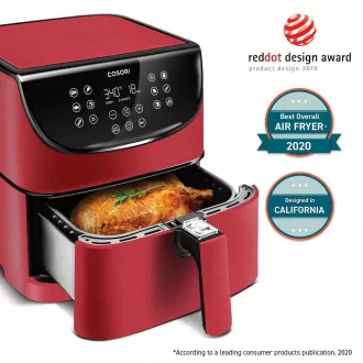 Cosori CP158-AF PREMIUM - 5.5L teplovzdušná fritéza + 5x špíz a gril. rošt, red Cosori CP158-AF PREMIUM - 5.5L teplovzdušná fritéza + 5x špíz a gril. rošt, red
