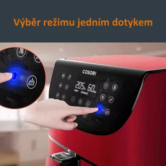 Cosori CP158-AF PREMIUM - 5.5L teplovzdušná fritéza + 5x špíz a gril. rošt, red Cosori CP158-AF PREMIUM - 5.5L teplovzdušná fritéza + 5x špíz a gril. rošt, red
