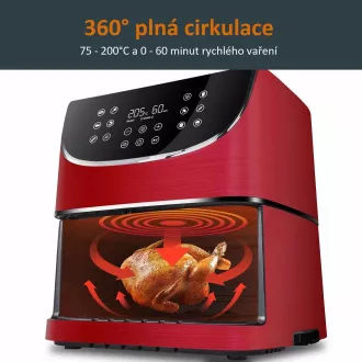 Cosori CP158-AF PREMIUM - 5.5L teplovzdušná fritéza + 5x špíz a gril. rošt, red Cosori CP158-AF PREMIUM - 5.5L teplovzdušná fritéza + 5x špíz a gril. rošt, red