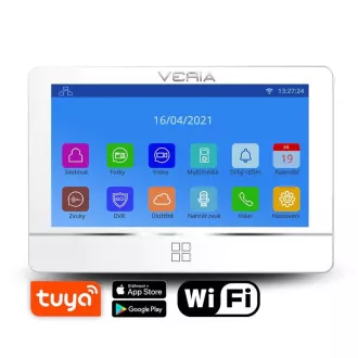 VERIA 8277B-W (Wi-Fi) séria 2-WIRE LCD monitor videotelefónu biely