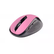 C-TECH myš WLM-02, čierno-ružová, bezdrôtová, 1600DPI, 6 tlačidiel, USB nano receiver