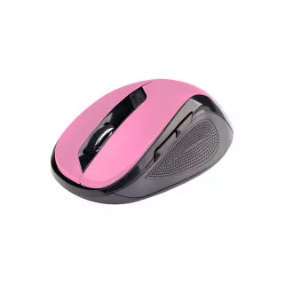 C-TECH myš WLM-02, čierno-ružová, bezdrôtová, 1600DPI, 6 tlačidiel, USB nano receiver