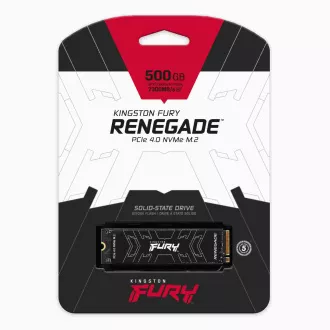 Kingston FURY RENEGADE SSD 500GB M.2 2280 NVMe™ PCIe Gen 4 (R 7300MB/s; W 3900MB/s)
