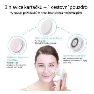 TOUCHBeauty 0759A Čistiaca kefa na pleť 3v1 ružová TOUCHBeauty 0759A Čistiaca kefa na pleť 3v1 ružová