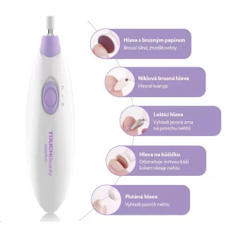 TOUCHBeauty 1039 Brúska na manikúru a pedikúru 5v1