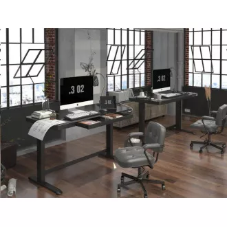 Delso WORKSTATION Elektrický výškovo nastaviteľný stôl čierny Delso WORKSTATION Elektrický výškovo nastaviteľný stôl čierny