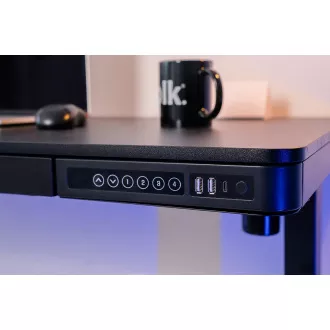 Delso WORKSTATION Elektrický výškovo nastaviteľný stôl čierny Delso WORKSTATION Elektrický výškovo nastaviteľný stôl čierny