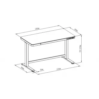 Delso WORKSTATION Elektrický výškovo nastaviteľný stôl čierny Delso WORKSTATION Elektrický výškovo nastaviteľný stôl čierny
