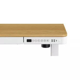 Delso WORKSTATION Elektrický výškovo nastaviteľný stôl dub/biela Delso WORKSTATION Elektrický výškovo nastaviteľný stôl dub/biela