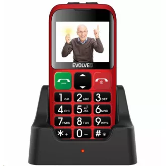 EVOLVEO EasyPhone EB, mobilný telefón pre seniorov s nabíjacím stojanom, červená EVOLVEO EasyPhone EB, mobilný telefón pre seniorov s nabíjacím stojanom, červená