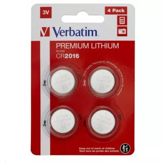 VERBATIM Lithium batéria CR2016 3V 4 Pack