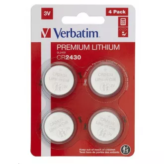 VERBATIM Lithium batéria CR2430 3V 4 Pack