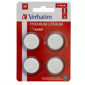 VERBATIM Lithium batéria CR2450 3V 4 Pack VERBATIM Lithium batéria CR2450 3V 4 Pack