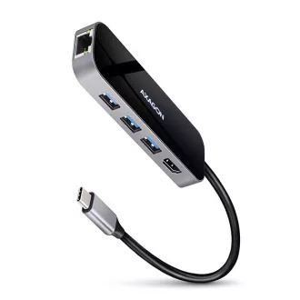 AXAGON HMC-6GL, USB 3.2 Gen 1 húb, porty 3x USB-A, HDMI, RJ-45 GLAN, PD 60W, kábel USB-C 20cm AXAGON HMC-6GL, USB 3.2 Gen 1 húb, porty 3x USB-A, HDMI, RJ-45 GLAN, PD 60W, kábel USB-C 20cm
