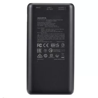 ADATA PowerBank P20000QCD - externá batéria pre mobil/tablet 20000mAh, 2, 1A, čierna ADATA PowerBank P20000QCD - externá batéria pre mobil/tablet 20000mAh, 2, 1A, čierna