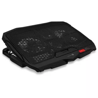 CONNECT IT FrostWind chladiaca podložka pod notebook s červeným podsvietením, čierna