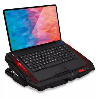 CONNECT IT FrostWind chladiaca podložka pod notebook s červeným podsvietením, čierna CONNECT IT FrostWind chladiaca podložka pod notebook s červeným podsvietením, čierna